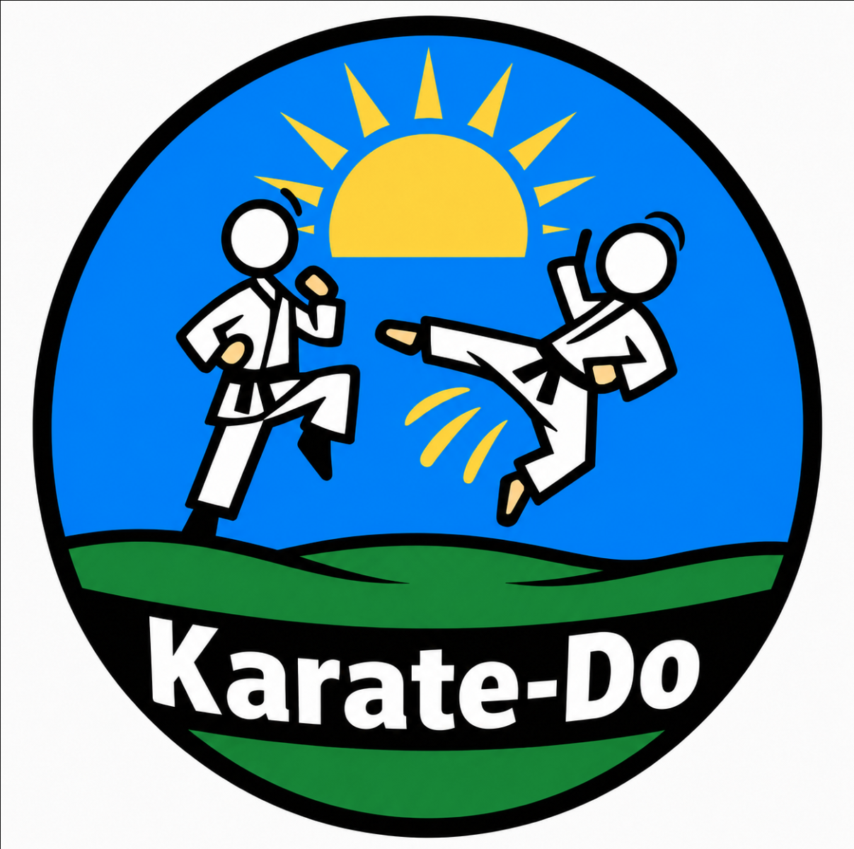 Karate Do Jax logo — two karate practitioners sparring outdoors